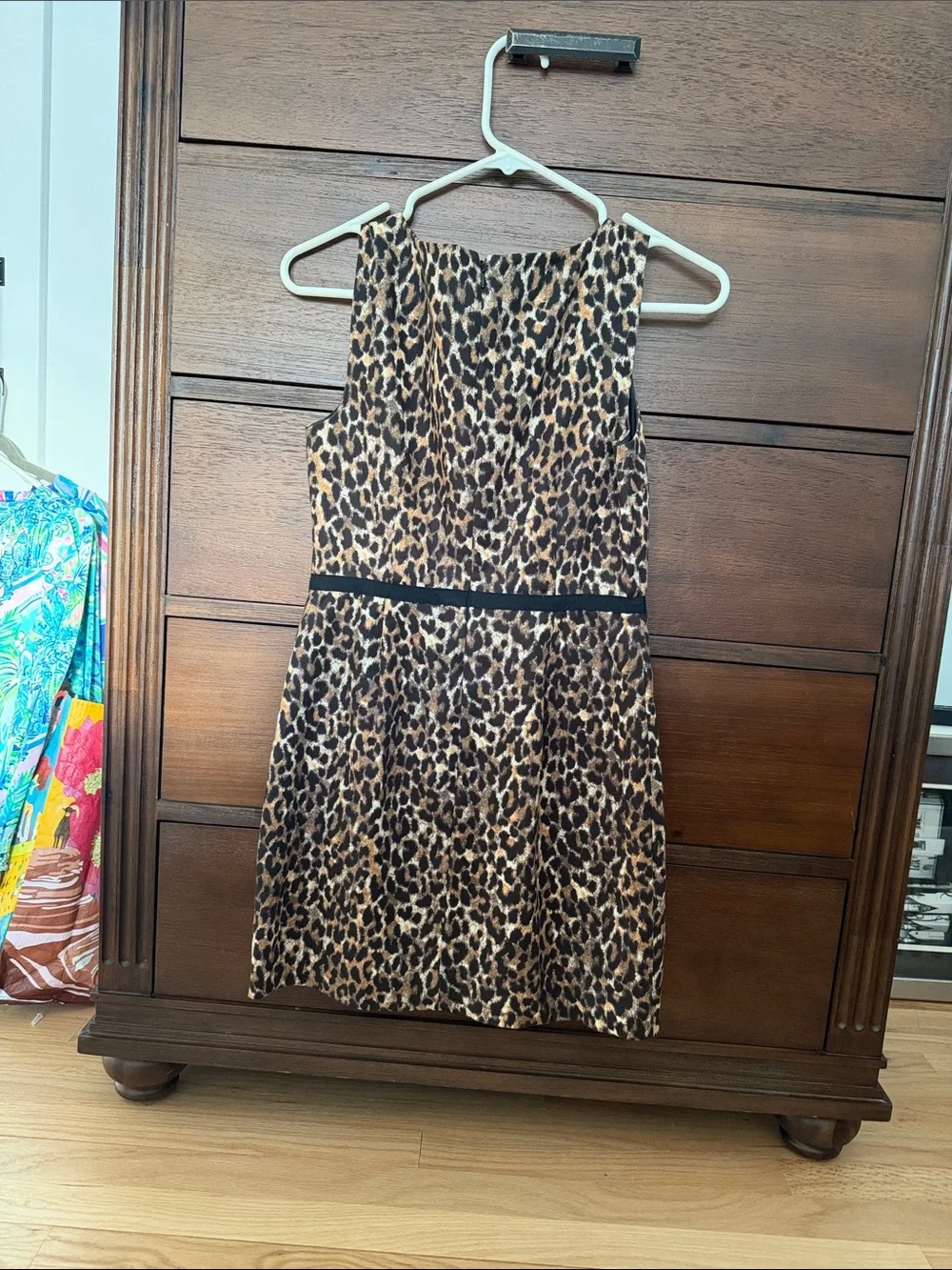 LOFT Leopard Print Sleeveless Sheath Dress - Brown/Black